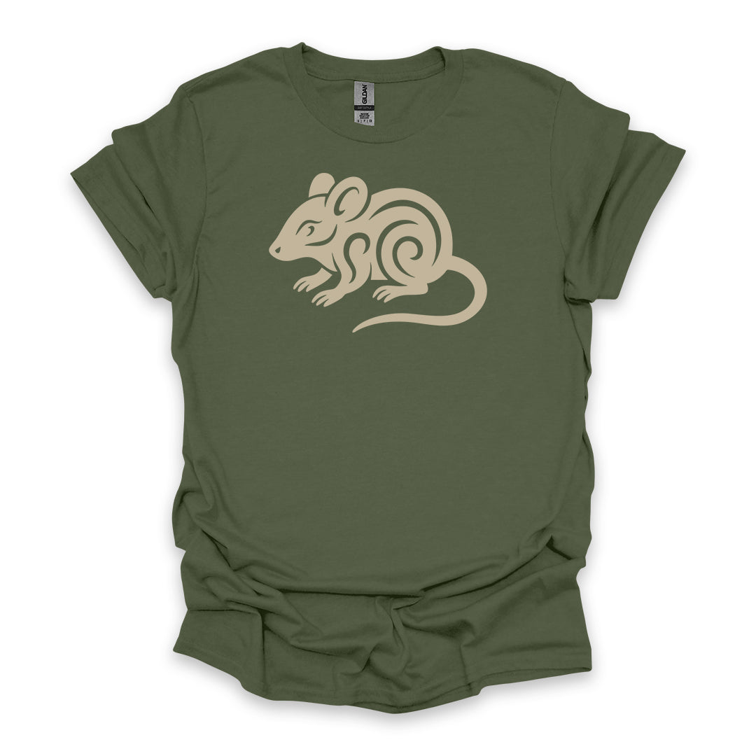 Tribal Mouse • Hiking T-shirt • Nature-Inspired Design