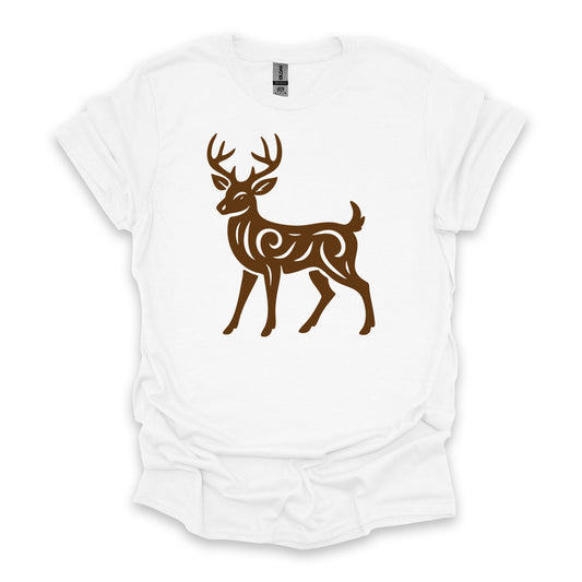 Tribal White-Tailed Deer • Hiking T-shirt • Nature-Inspired Design