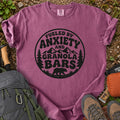 Fueled by Anxiety and Granola Bars hiking humor T-shirt