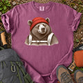 Beanie Bear woodland backpacking bear graphic T-shirt