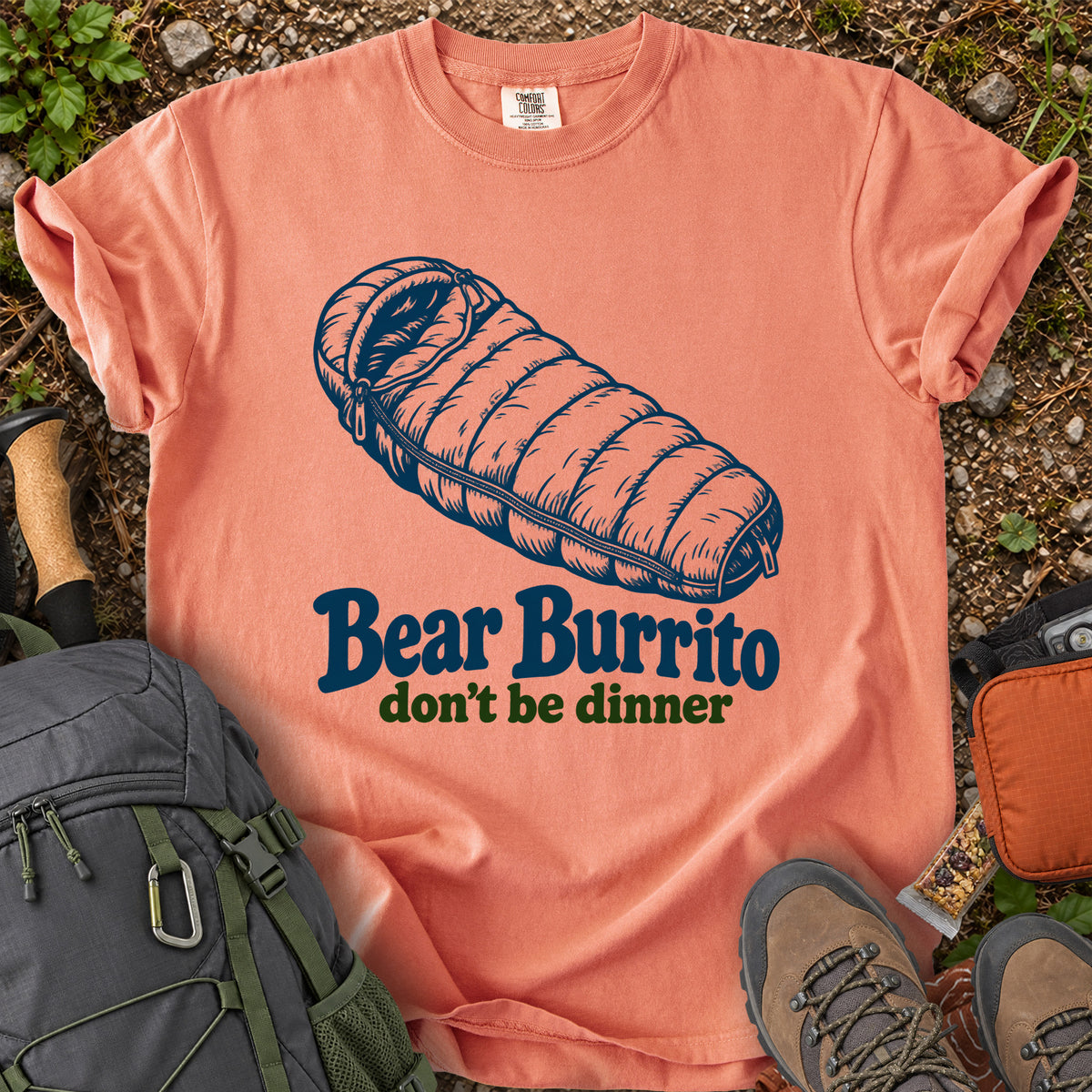 Bear Burrito Don't Be Dinner bear humor T-shirt