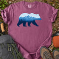 Bear Mountain landscape silhouette wildlife graphic T-shirt