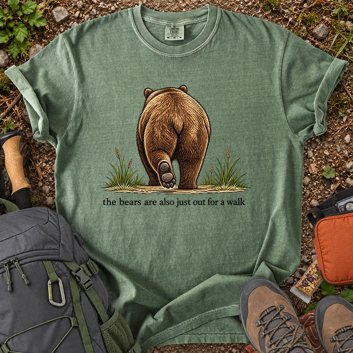 The Bears Are Also Just Out for a Walk graphic T-shirt