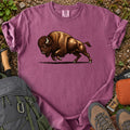 Bison Business prairie wildlife graphic T-shirt