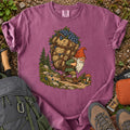 Blueberry Hauling Forest Gnome woodland illustration T-shirt