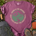 Hiking Is the Answer mountain trail graphic T-shirt