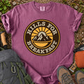 Hills For Breakfast mountain hiking graphic T-shirt