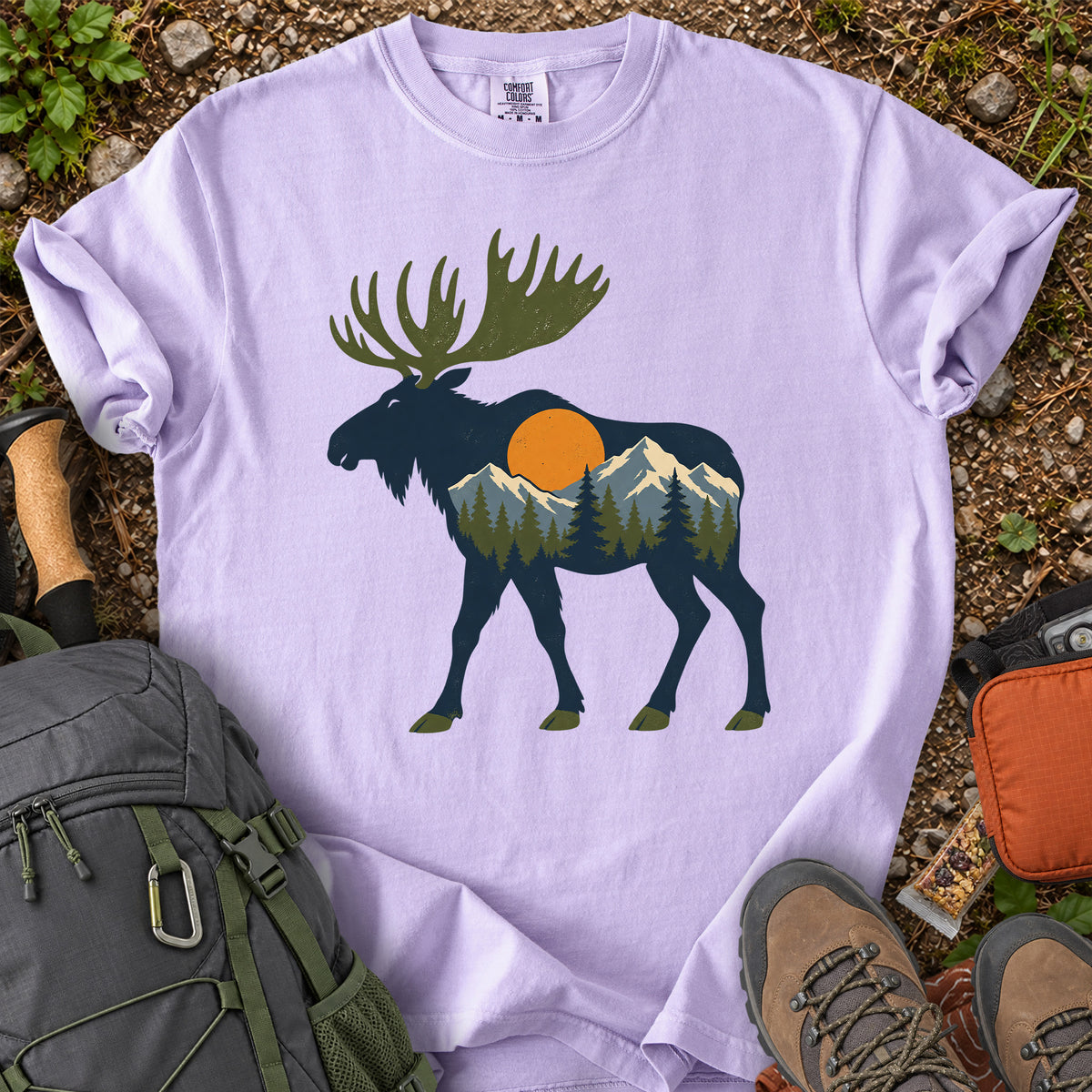 Moose Wild Within mountain wildlife graphic T-shirt
