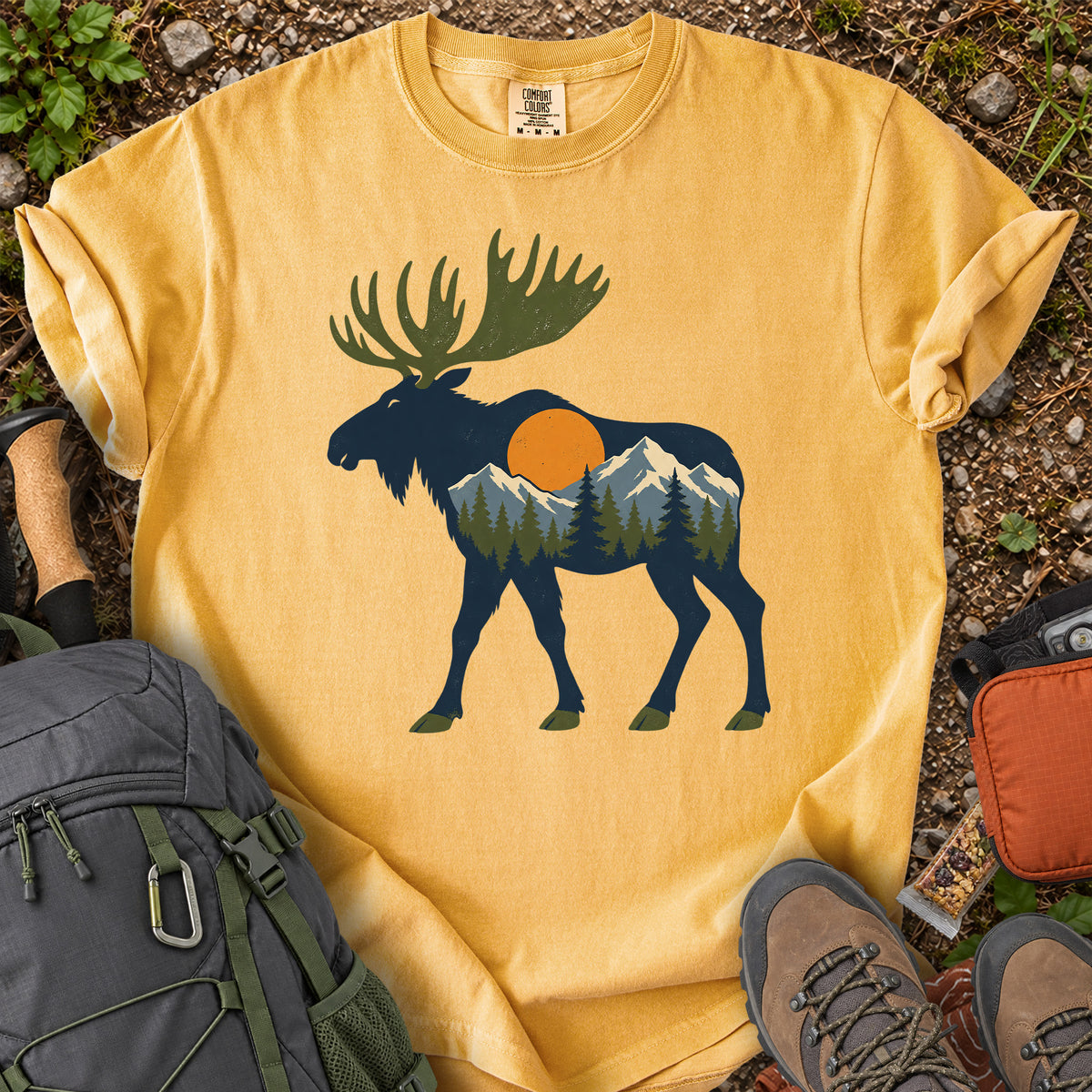Moose Wild Within mountain wildlife graphic T-shirt