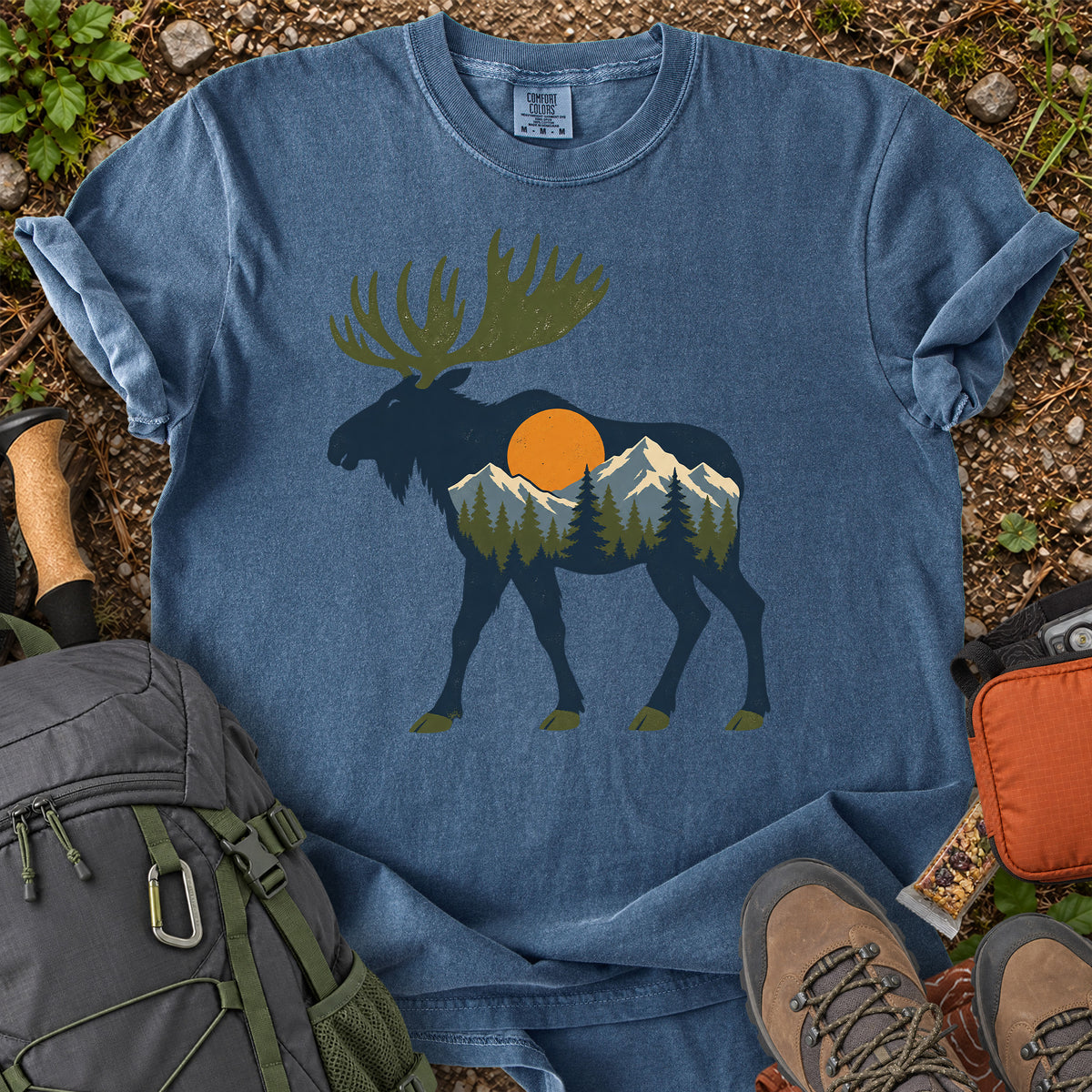 Moose Wild Within mountain wildlife graphic T-shirt