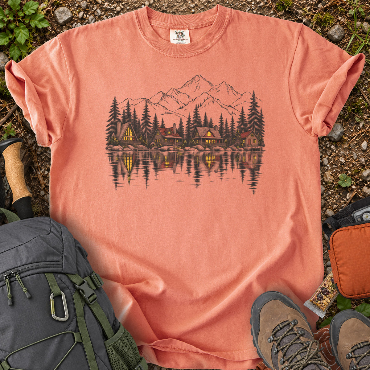 Lakeside Cabin Retreat T-Shirt