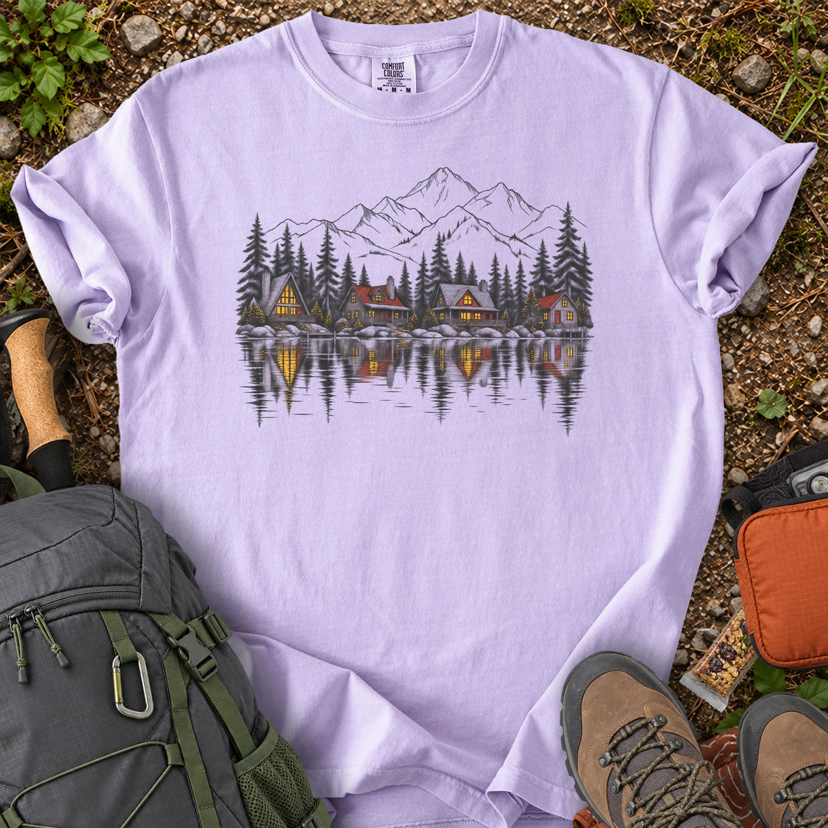 Lakeside Cabin Retreat T-Shirt