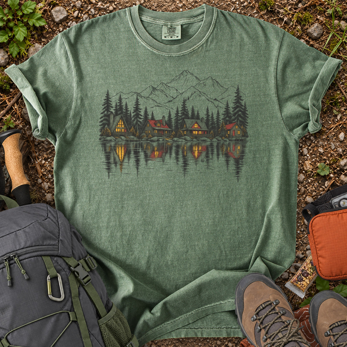 Lakeside Cabin Retreat T-Shirt