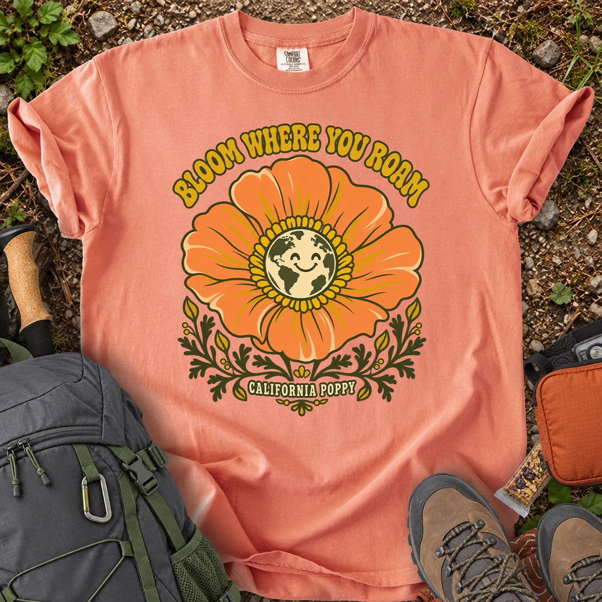 California Poppy: Bloom Where You Grow T-Shirt