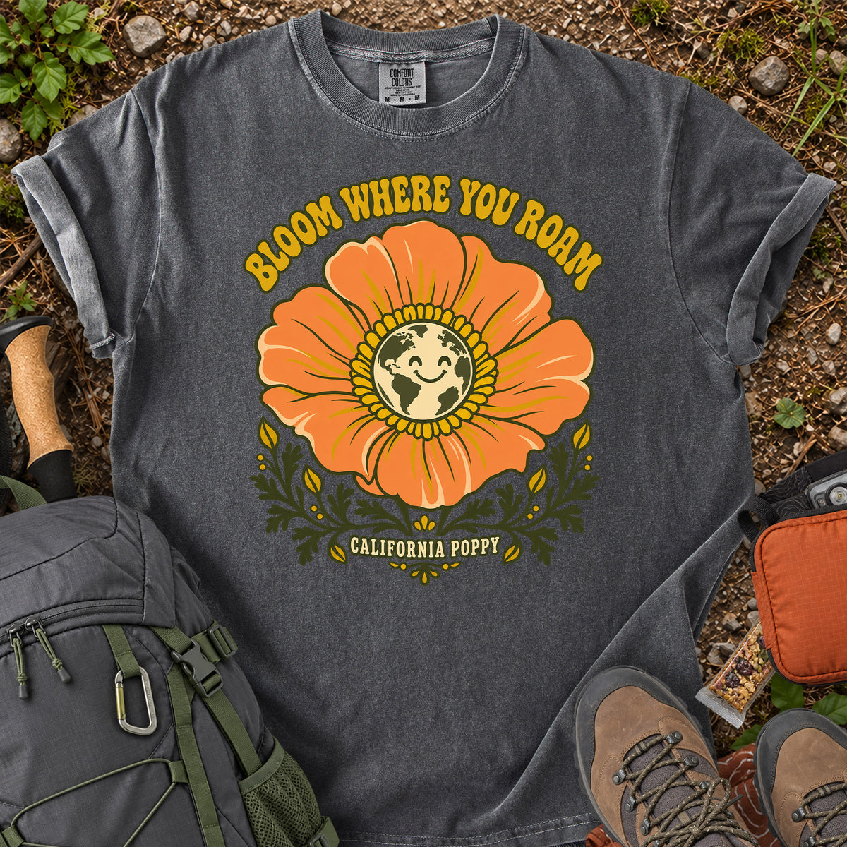 California Poppy: Bloom Where You Grow T-Shirt