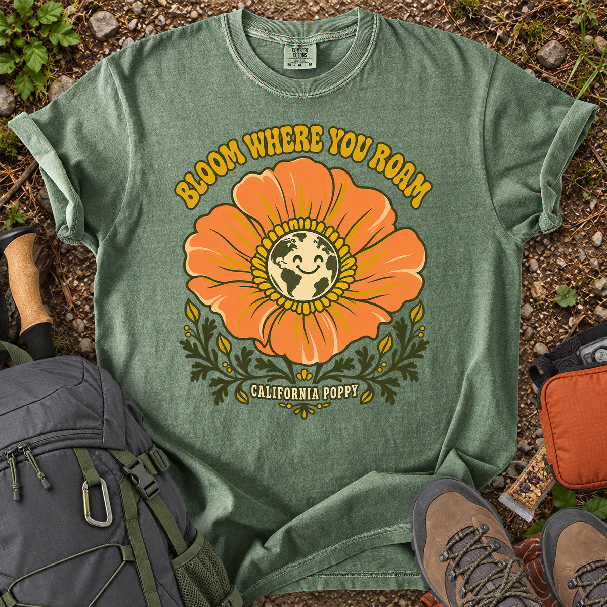 California Poppy: Bloom Where You Grow T-Shirt