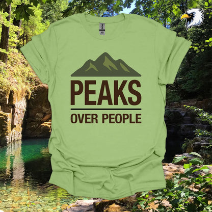 “Peaks Over People” Hiking T-Shirt – Mountain Graphic