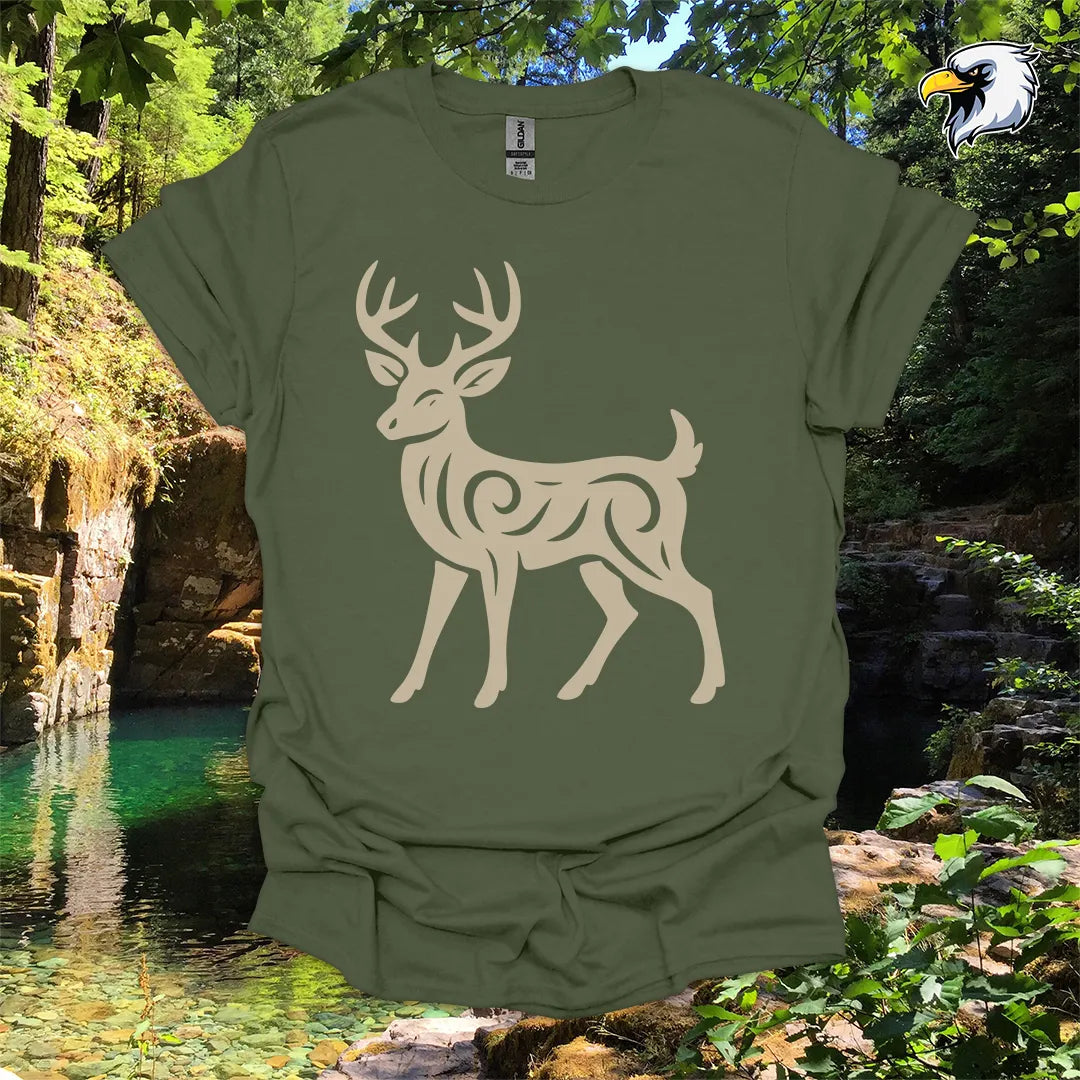 “White-tailed Deer” hiking t-shirt – Tribal Nature Graphic