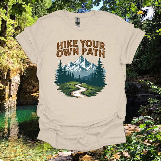 “Hike Your Own Path” Hiking T-Shirt – Mountain Graphic